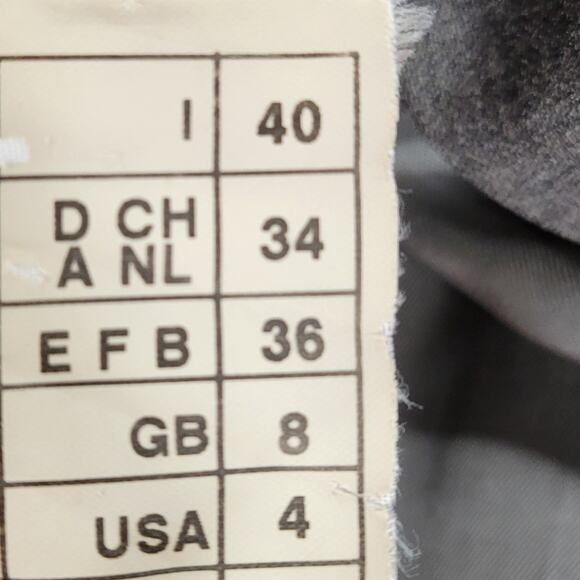 Versione Longline Trench Suit Jacket Womens 4 Gray Wool Lightweight Career Italy - Picture 14 of 16